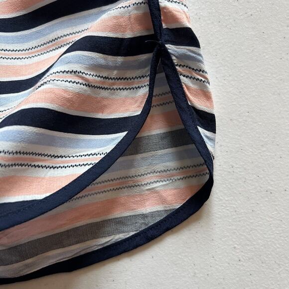 TOMMY HILFIGER Blue Striped Sleeveless Dress elastic Waist Size Medium rayon - Picture 8 of 10